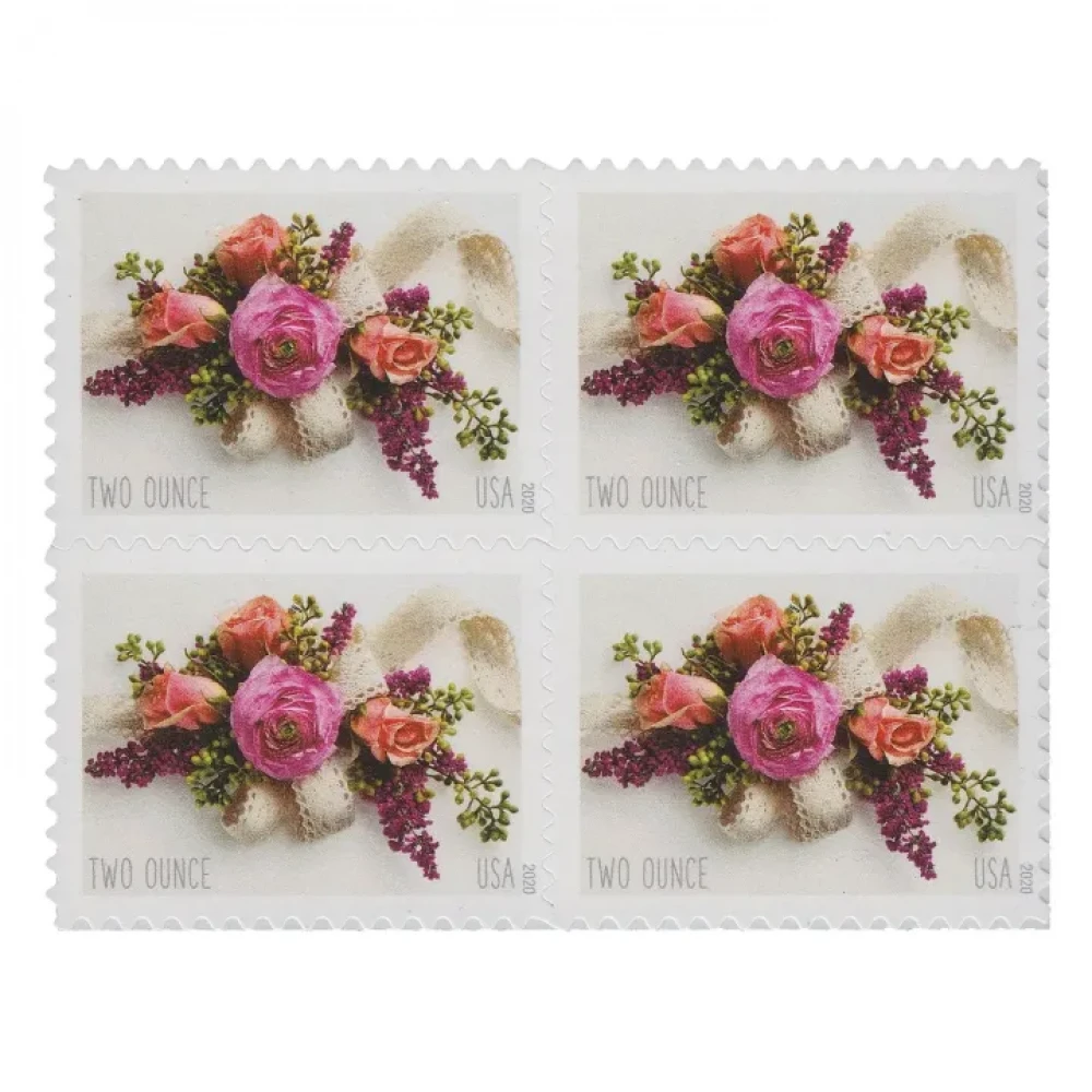 (2020) USPS Garden Corsage Wedding Postage Stamps