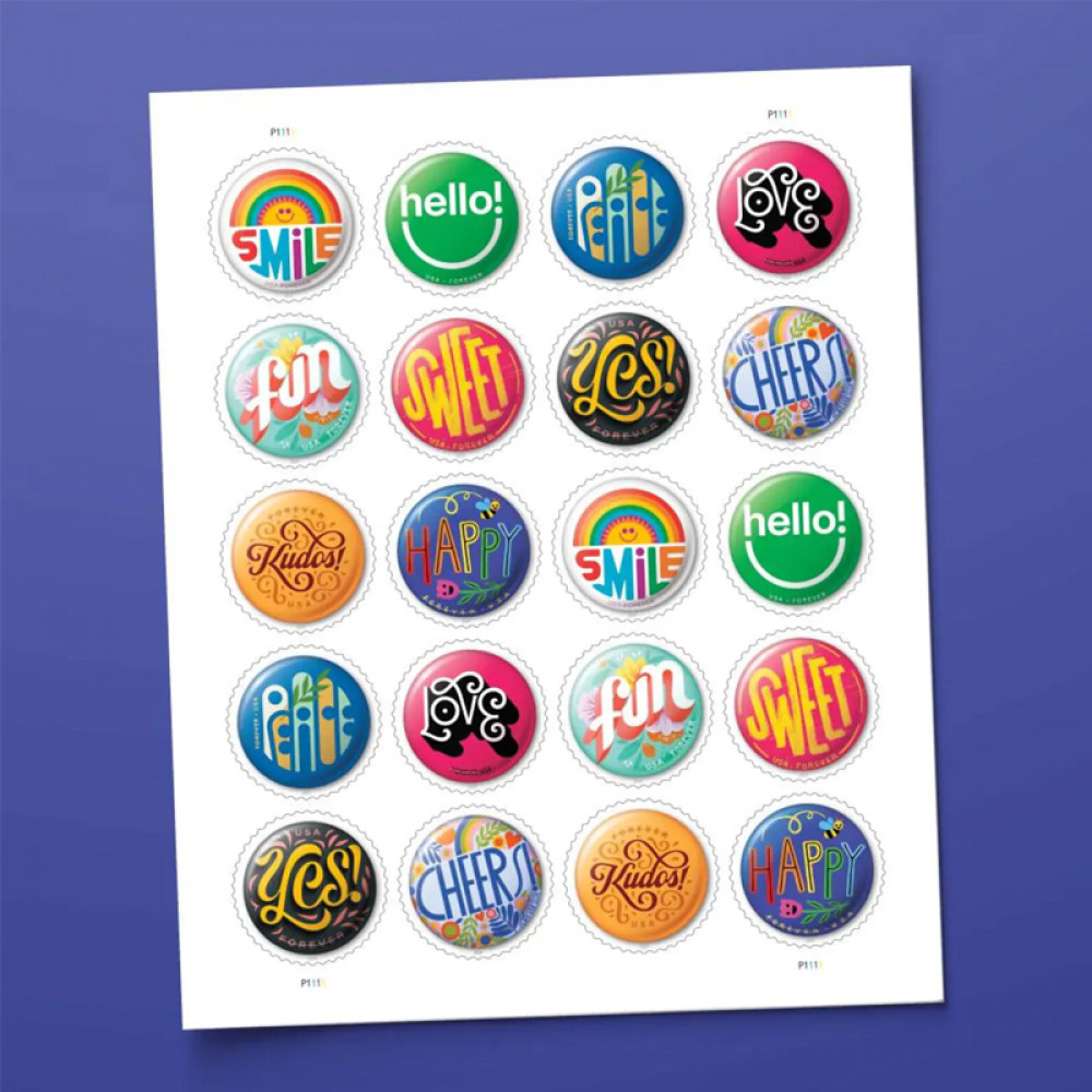 Pinback Buttons Forever Stamp - 2024